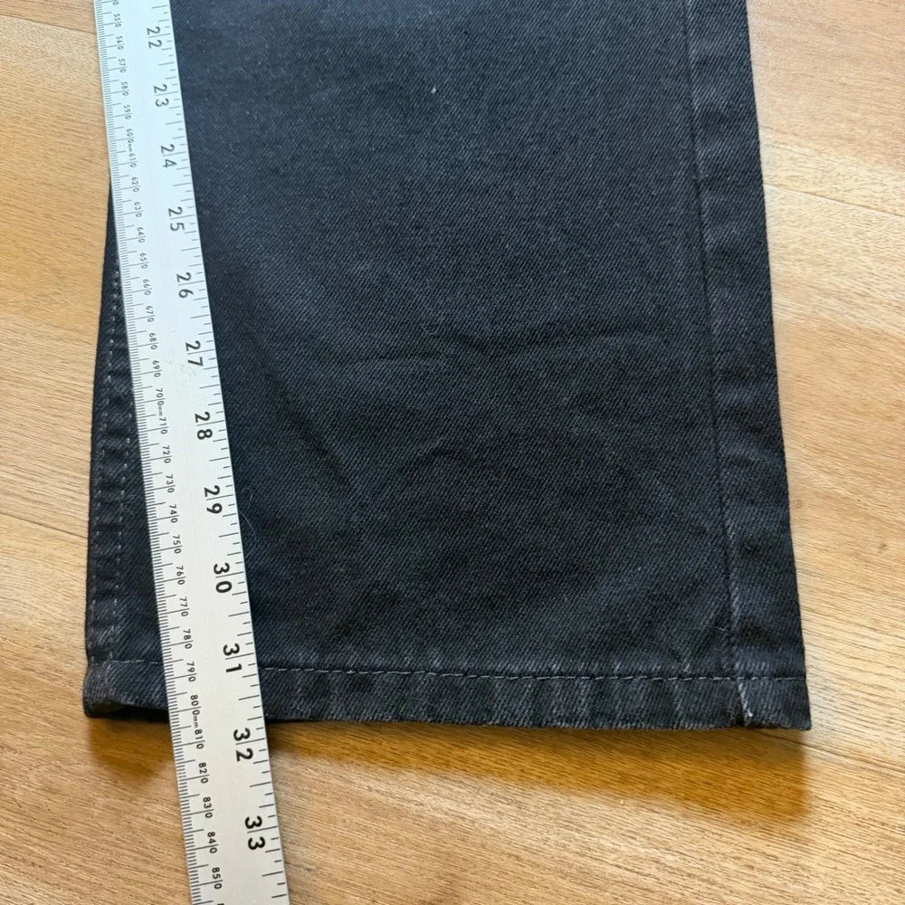 Levi's 505 Straight Fit Jeans Men 36x32 Black Denim Cotton Regular Leg Pants Y2K